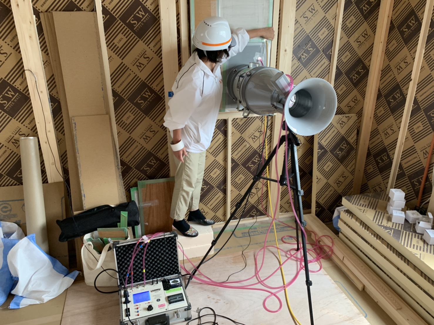 住宅の『気密測定』で性能報告していますヨ 住宅の『気密測定』で性能報告していますヨ