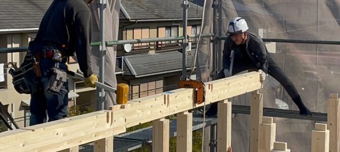今年最後の上棟　＜河南町N様邸＞